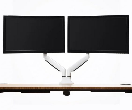 Image of ALX Monitor arms are easily attached to your desk or other furniture which allows you to work across multiple screens