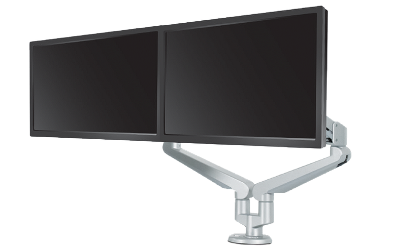 image of ALX Technical Monitor arms are easily attached to your desk or other furniture which allows you to work across multiple screens