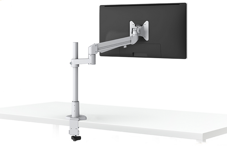 Image of ALX Monitor arms are easily attached to your desk or other furniture which allows you to work across multiple screens