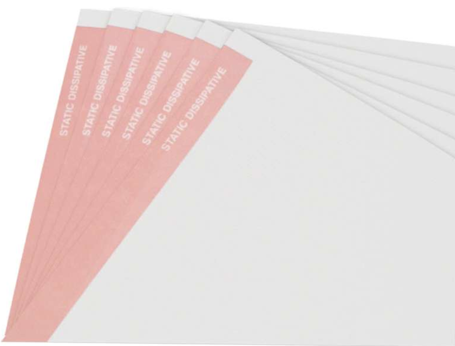 Image of ESD (Electro-Dissipative) Pink Stripe Paper Sheets (100% Recyclable) by ALX Technical